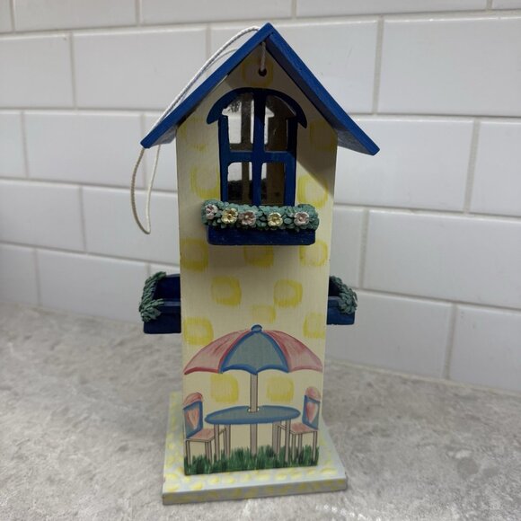 Bird and Breakfast Hand painted Wood birdhouse. 11 in x 5 in x 5 in. - Picture 5 of 8